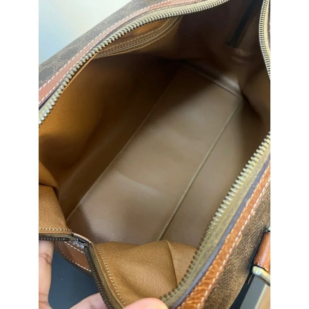 Vintage Celine Macadam Monogram Boston Handbag